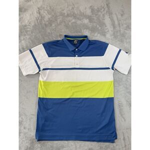 FootJoy Shirt Mens XL Athletic Fit Polo Color Block Golf Performance Logo